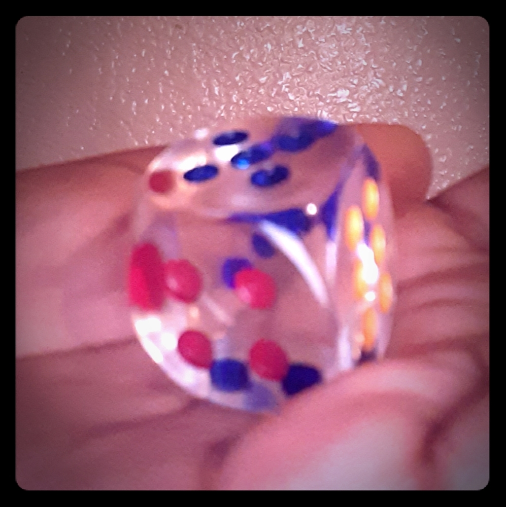 A clear dice
